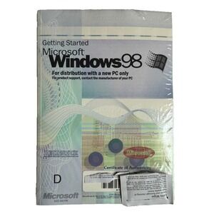 Microsoft Windows 98 New Sealed CD w/ COA & Product Key